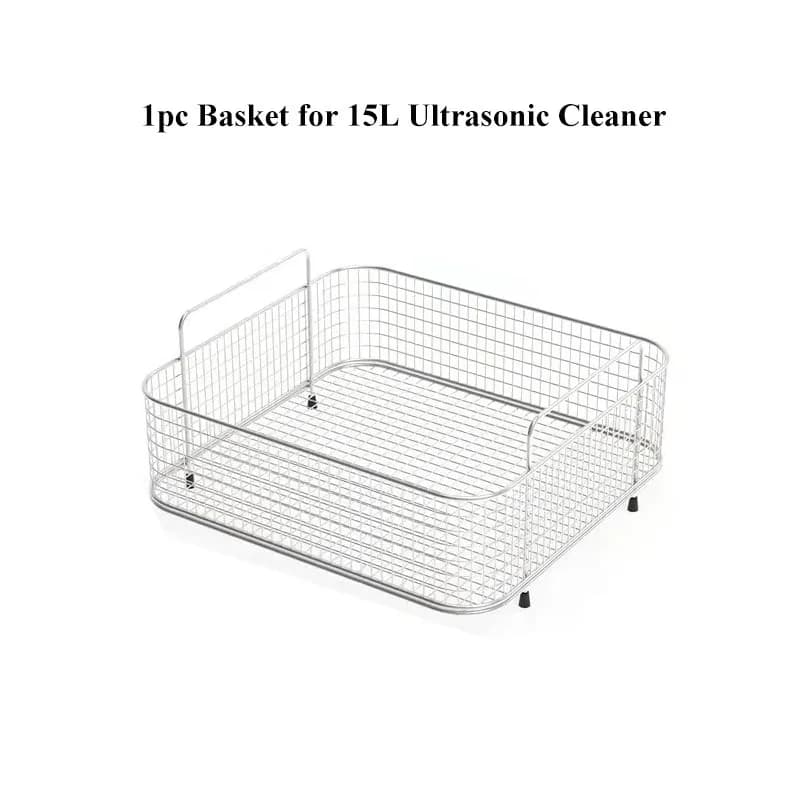 Panier de nettoyage à ultrasons 0,8L-30L en acier inoxydable SUS 304, panier en maille pour machine 