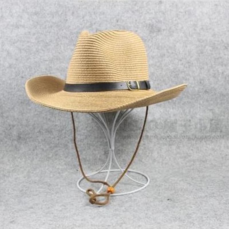 Chapeau de paille jazz pliable pour hommes et femmes, extra large, taille 62cm, lanière de plage d'é