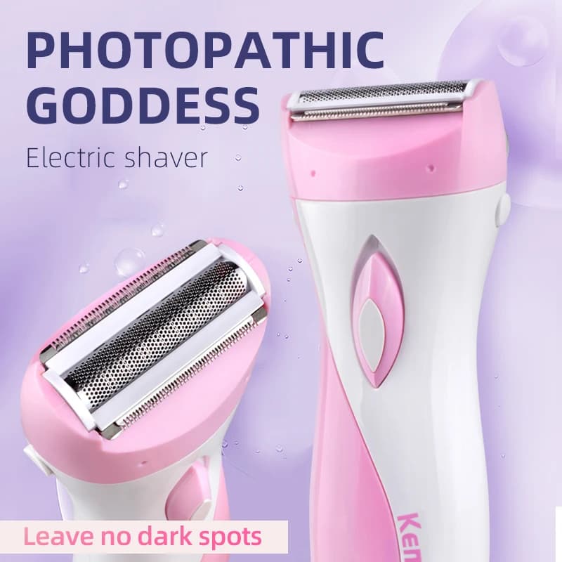 Kemei Rechargeable dame rasoir électrique épilateur rasage laine grattage pour tout le corps utilisa