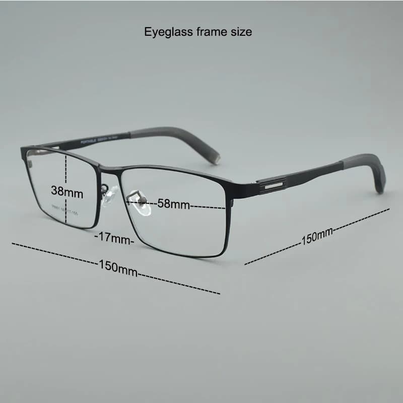 Montures de lunettes en alliage de titane pour hommes, monture de lunettes de Prescription optique, 