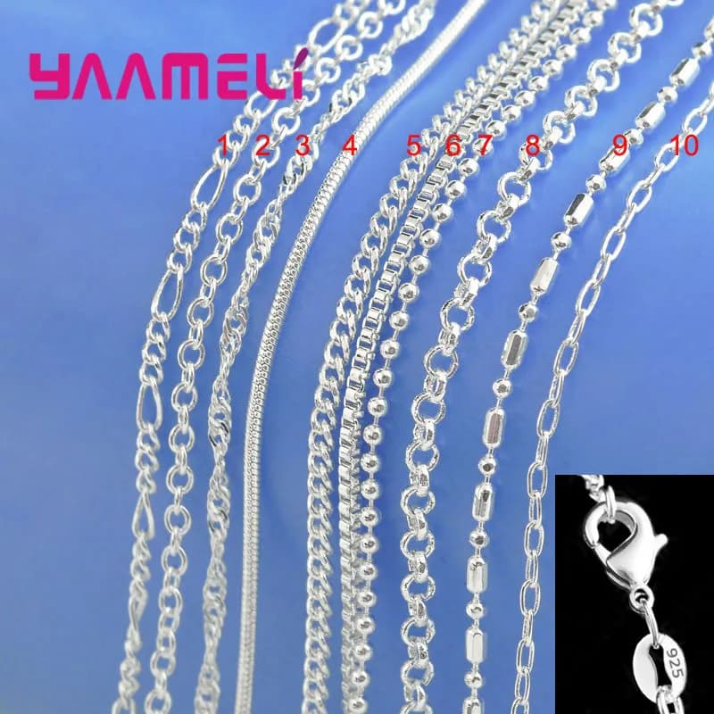 Collier en argent regardé 100% avec fermoirs en ster corrigé pour homme et femme, pendentif, 925 aut