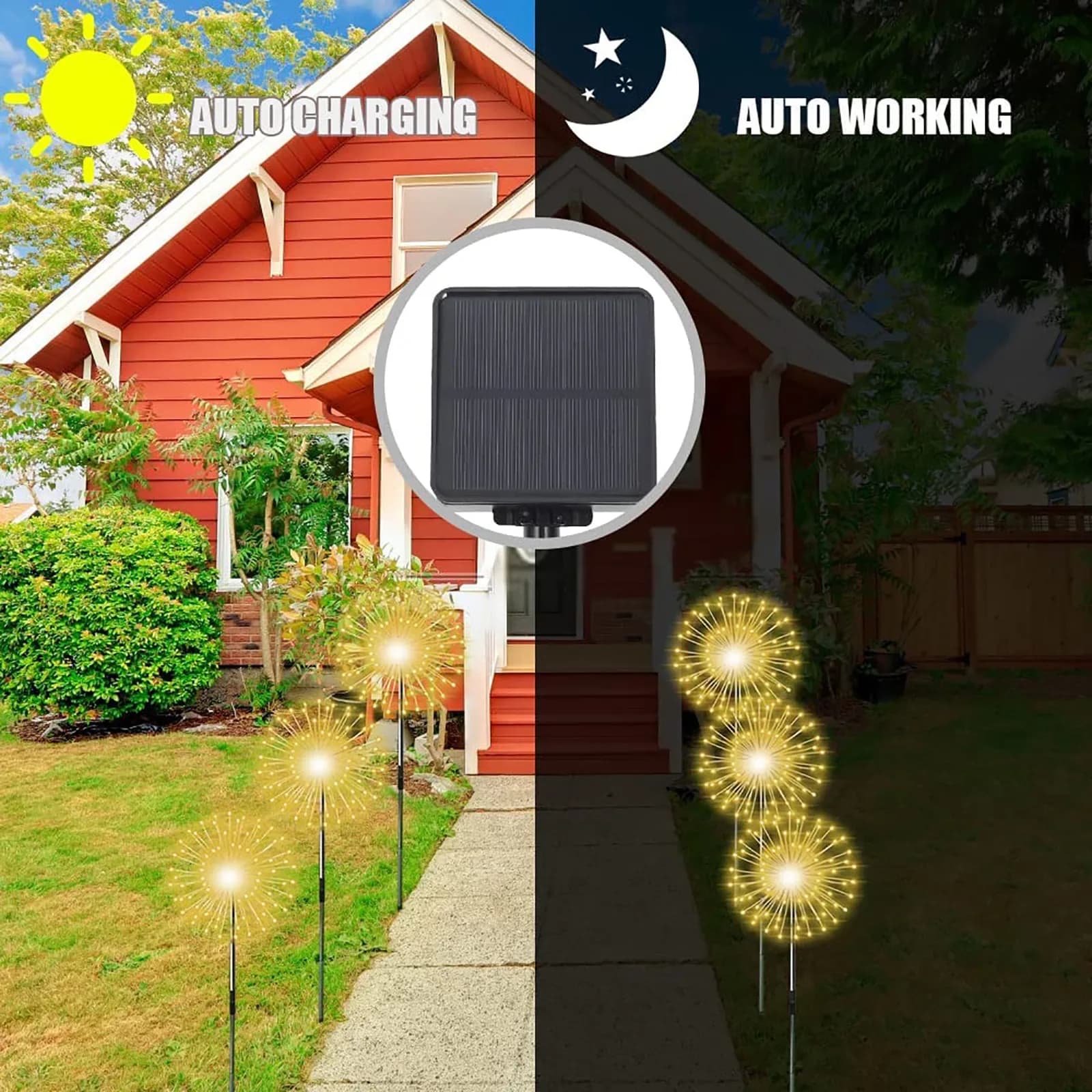 Enquêter d'artifice solaire à LED de couleur, lampe étanche bricolage, utilisée pour les lumières de