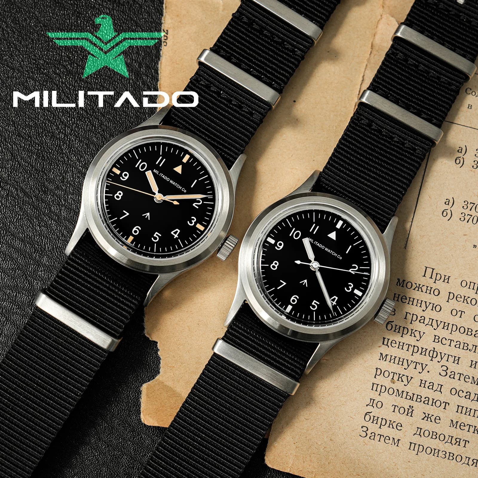 Militado ML14 36mm montre VH31 balayage deuxième mouvement à Quartz montre saphir cristal Super lumi