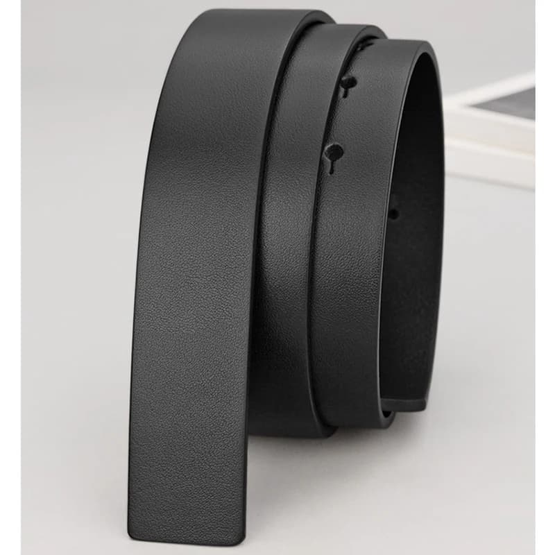 Sangle de ceinture en cuir de vache pur, 3.4CM, à trous ronds, sans boucle, ceintures en cuir vérita