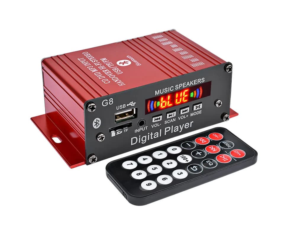 Mini amplificateur numérique stéréo HIFI, canal 2.0, Bluetooth 5.0, FM, USB, système de son de ciném