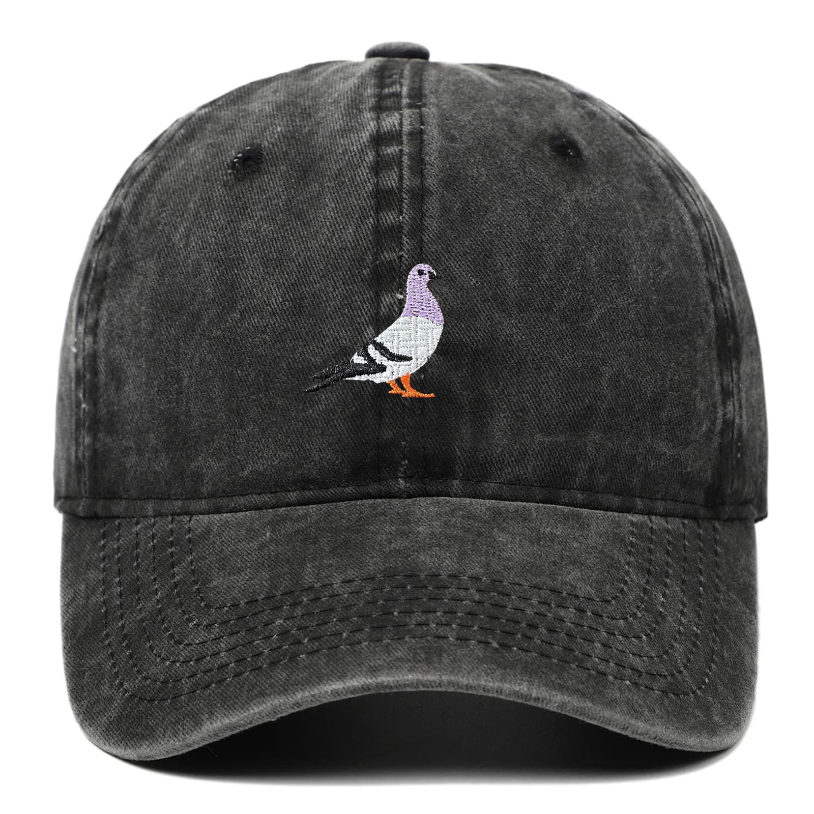 Casquette de baseball adaptée à toutes les saisons, motif brodé de pigeons, mode décontractée quotid