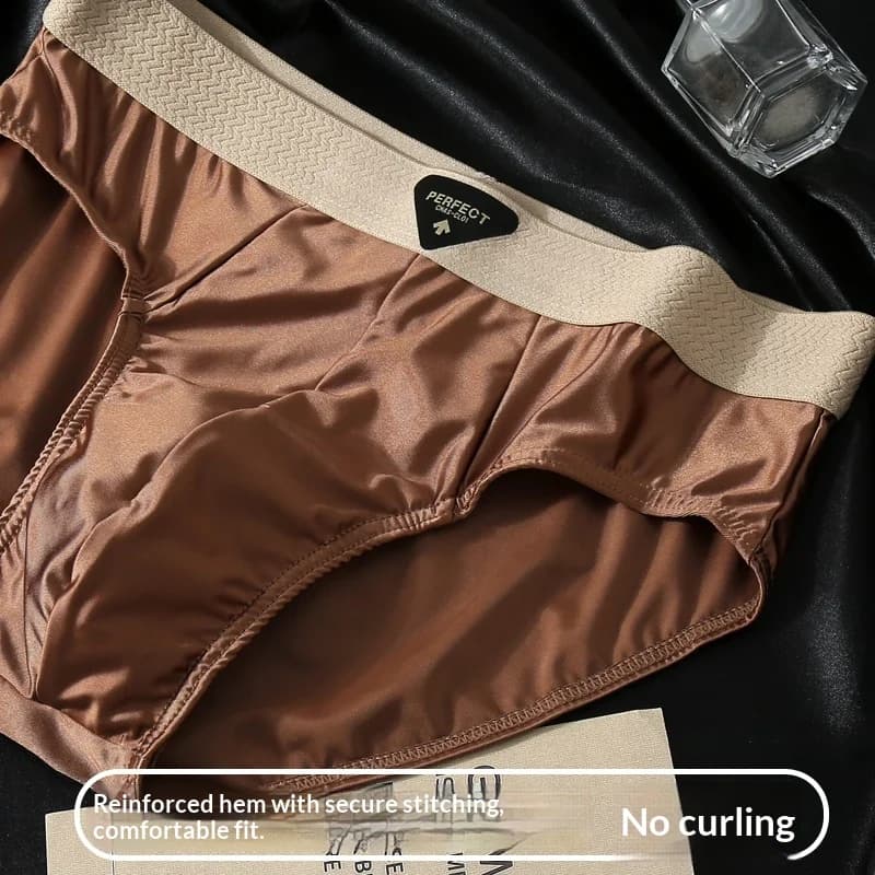 Boxers pour hommes en soie glacée, lot de 4, doux et lisses, pour usage quotidien, plusieurs couleur