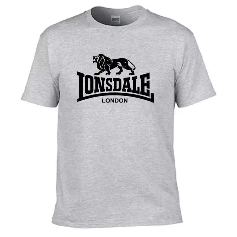 T-shirt à manches courtes pour homme avec imprimé Lion Lonsdale, style streetwear ample et confortab