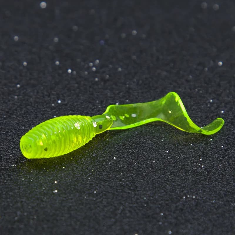 10 pièces rouleau queue souple leurres Silicone appât 30mm 0.4g marchandises pour la pêche en mer Sw