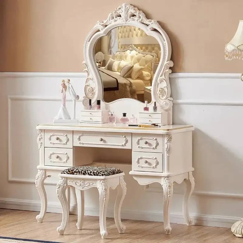 Coiffeuse de maquillage, commodes pour chambre à coucher, organisateur de bureau, coffre au trésor, 