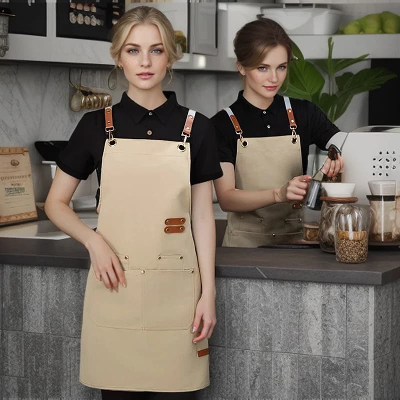 Tablier de cuisine imperméable, tablier de cuisine professionnel, uniforme de travail de serveur de 