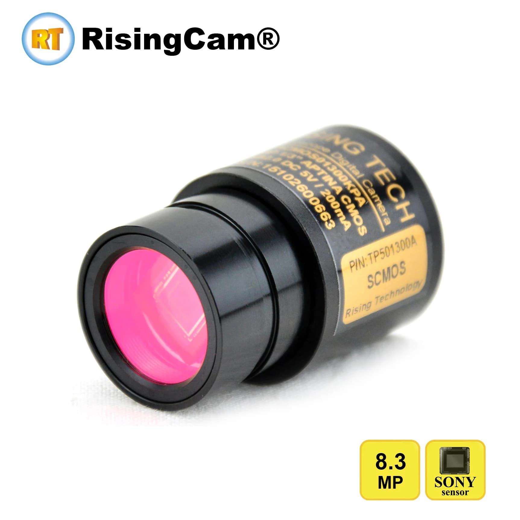 RisingCam 8.3MP imx274 1/2.5 "capteur CMOS 30fps USB2.0 caméra de microscope numérique pour oculaire