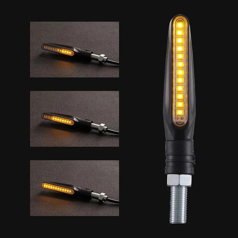 Clignotant de moto universel DRL ambre indicateur de clignotant dynamique 12V LED feu clignotant de 
