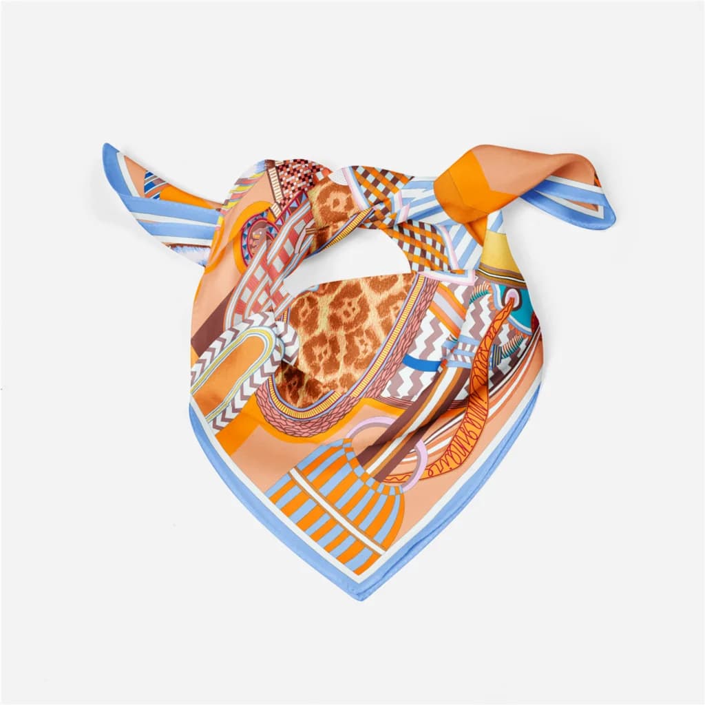 53cm Design magnifique selle marque carré écharpe femme nouvelle Foulard en soie femmes Bandana luxe