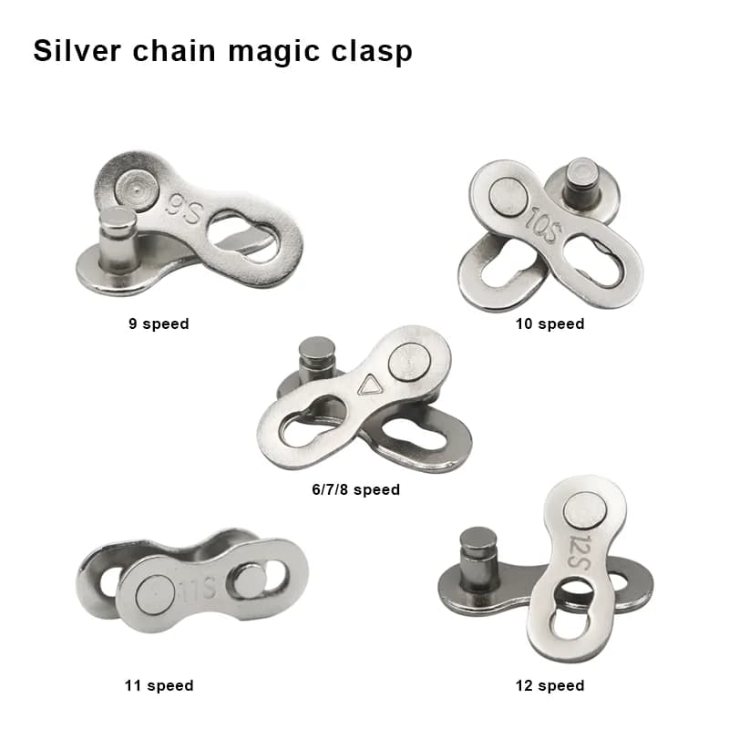 Joints de connecteur de maillon de chaîne de vélo, boutons magiques, pince à boucle de vérificateur 