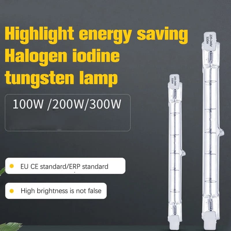 Lampe halogène R7s à Double extrémité, 100/200/300W, 118mm, ampoule linéaire AC230V, décoration dome