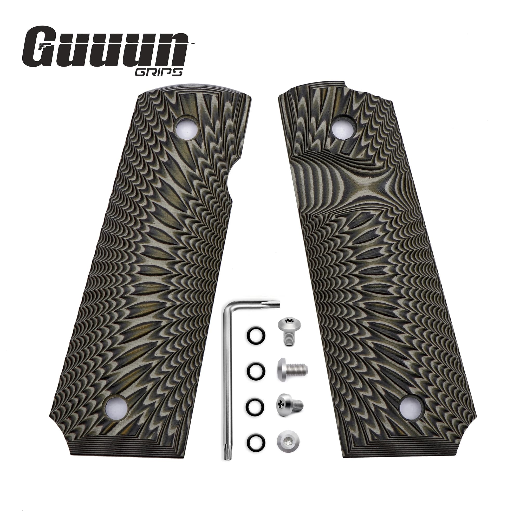 Poignées Guuun 1911 G10 poignée antidérapante pleine taille Ambi coupe de sécurité grande cuillère T