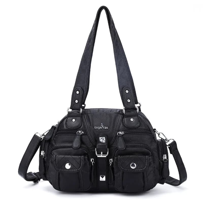 Angelkd'appareils-Sacs à main pour femmes, sacoche à poignée supérieure, sac PU initié, pack de boul
