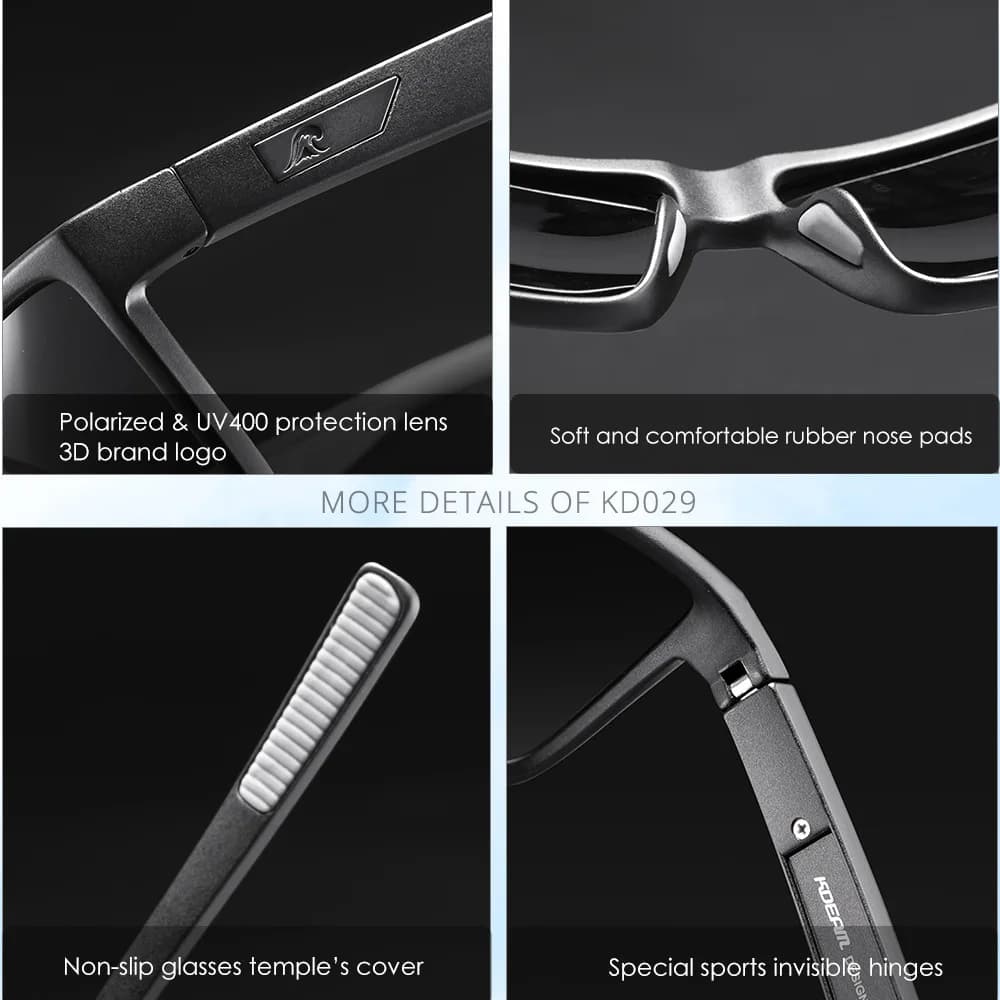 KDEAM-Lunettes de soleil Rinconcito Fashion Drive pour hommes et femmes, lunettes de sport de plein 