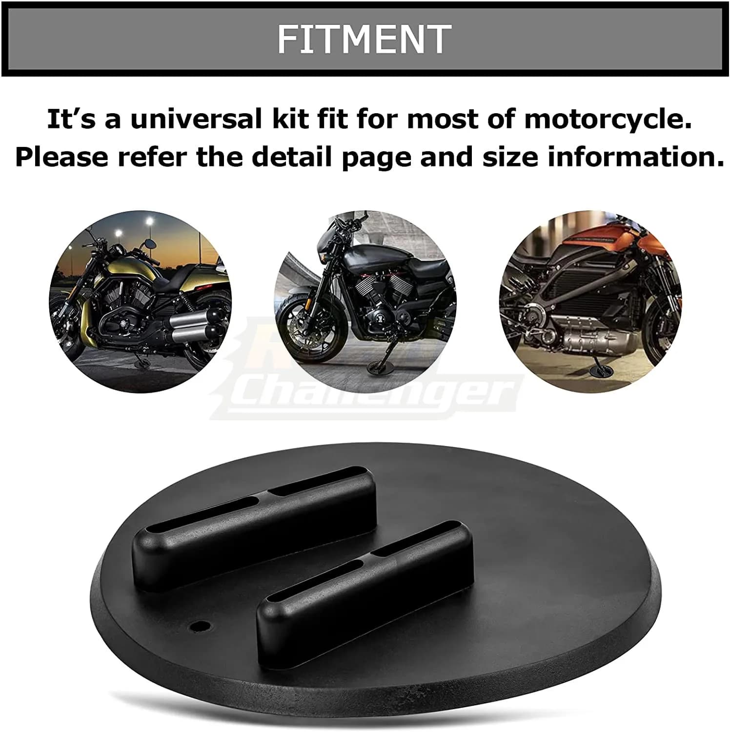 Béquille latérale de moto Jiffy support dessous de verre rondelle 1 pièce pour Harley Touring Sports