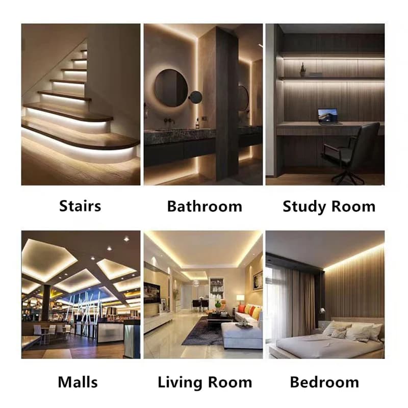 Bande lumineuse Led DC 12V, 2835 60/120 LED s/m, 1m/2m/3m/4m/5m, 3000K-6000K, pour décoration de cha