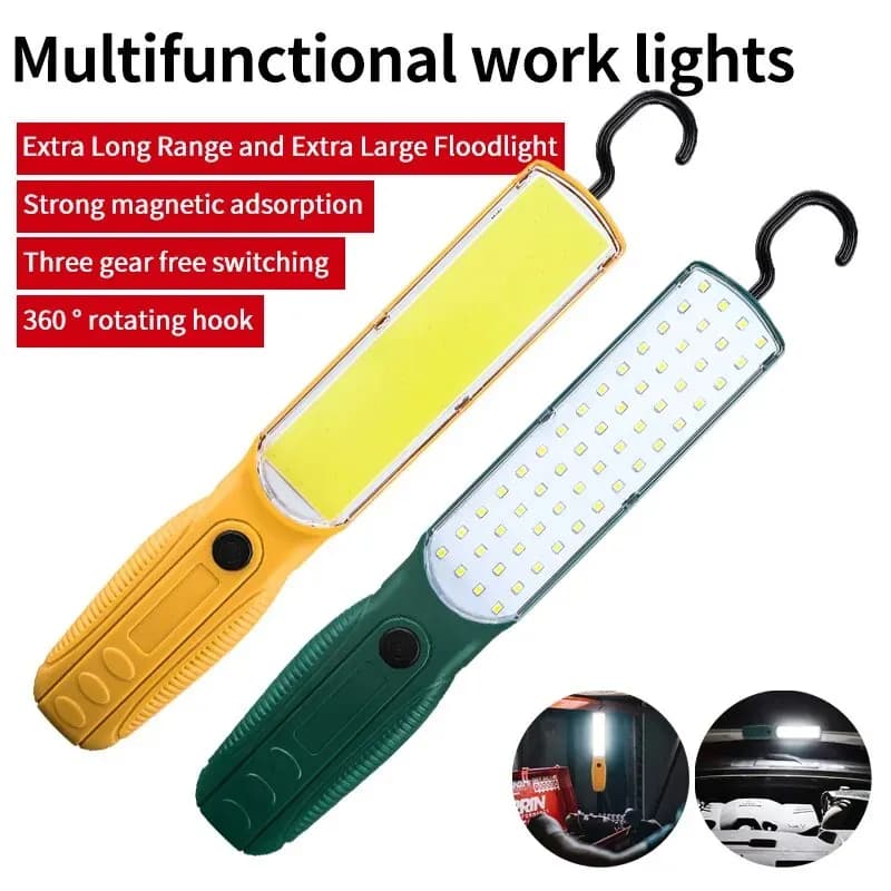 Torche LED COB, lampe de travail Portable pour réparation automobile, lanterne de Camping Rechargeab