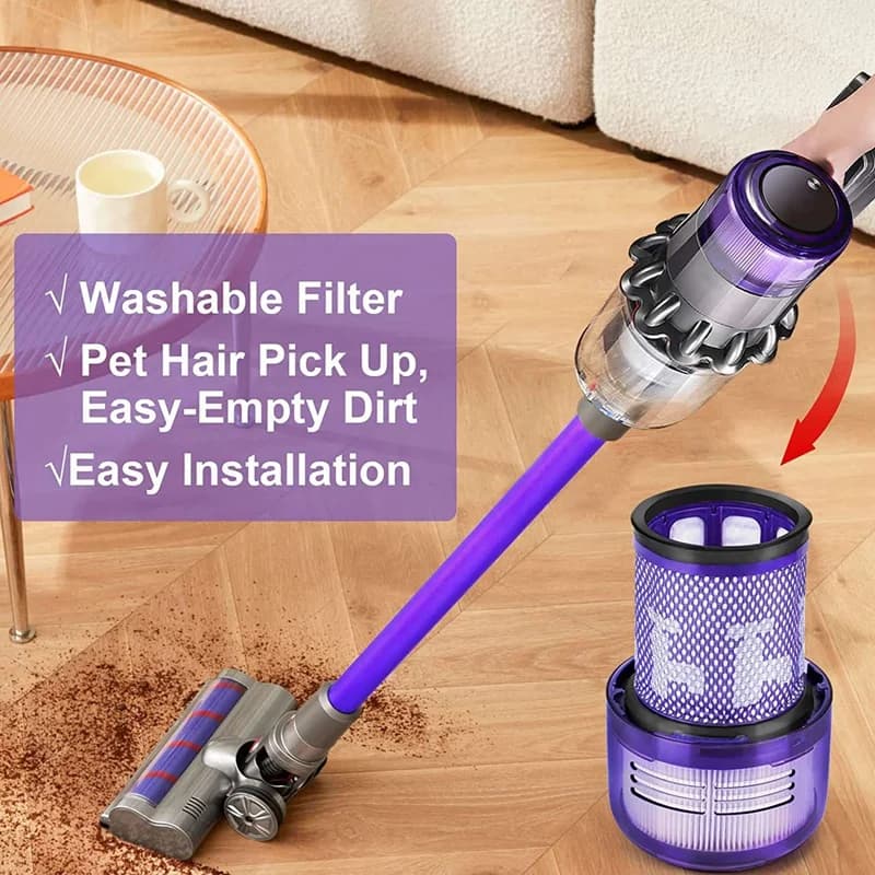 Filtres lavables pour aspirateur sans fil Dyson V12 Slim Detect absolu, filtre HEPA, pièces de recha