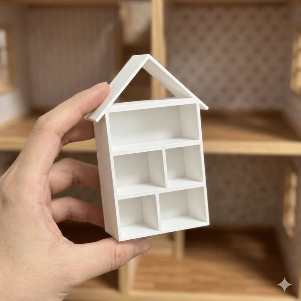 Étagère de présentation miniature en forme de maison, bibliothèque miniature polyvalente pour access