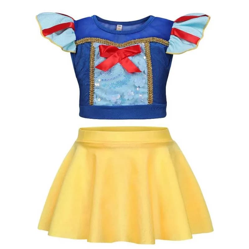 Princesse fête piscine maillot de bain fille Anna Belle Aurora Jasmine maillot de bain deux pièces e
