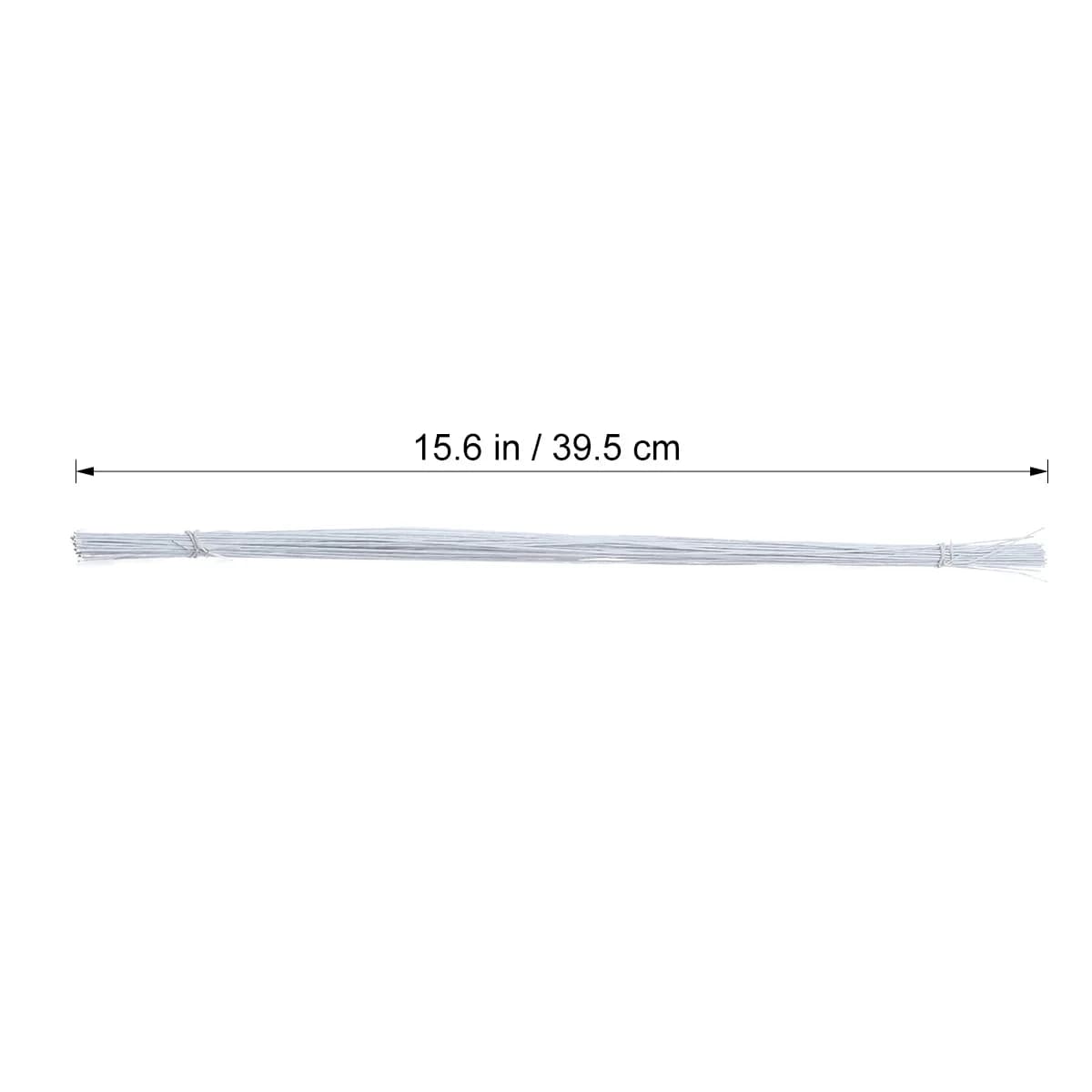 Fil de fer pour tige florale blanche, 50 pièces, calibre 24, fleur artificielle, bande d'emballage p