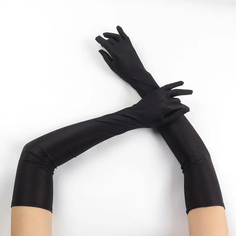52CM femmes élégant solide Spandex mince doux extensible Protection solaire scène Performance condui