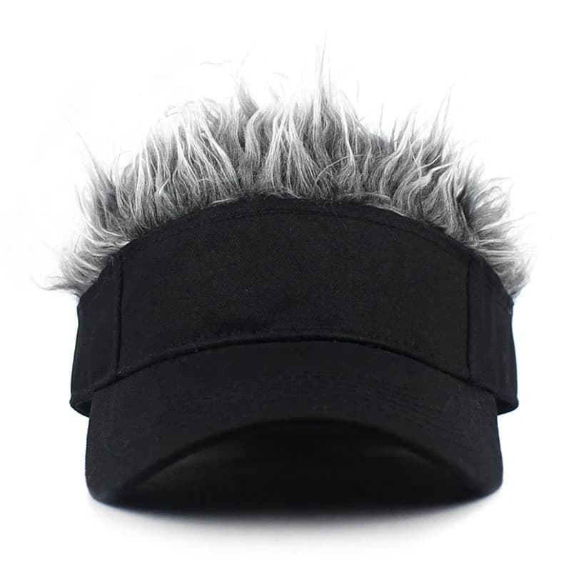 Casquette de Baseball synthétique courte pour hommes, perruque à pointes, faux cheveux, pare-soleil 
