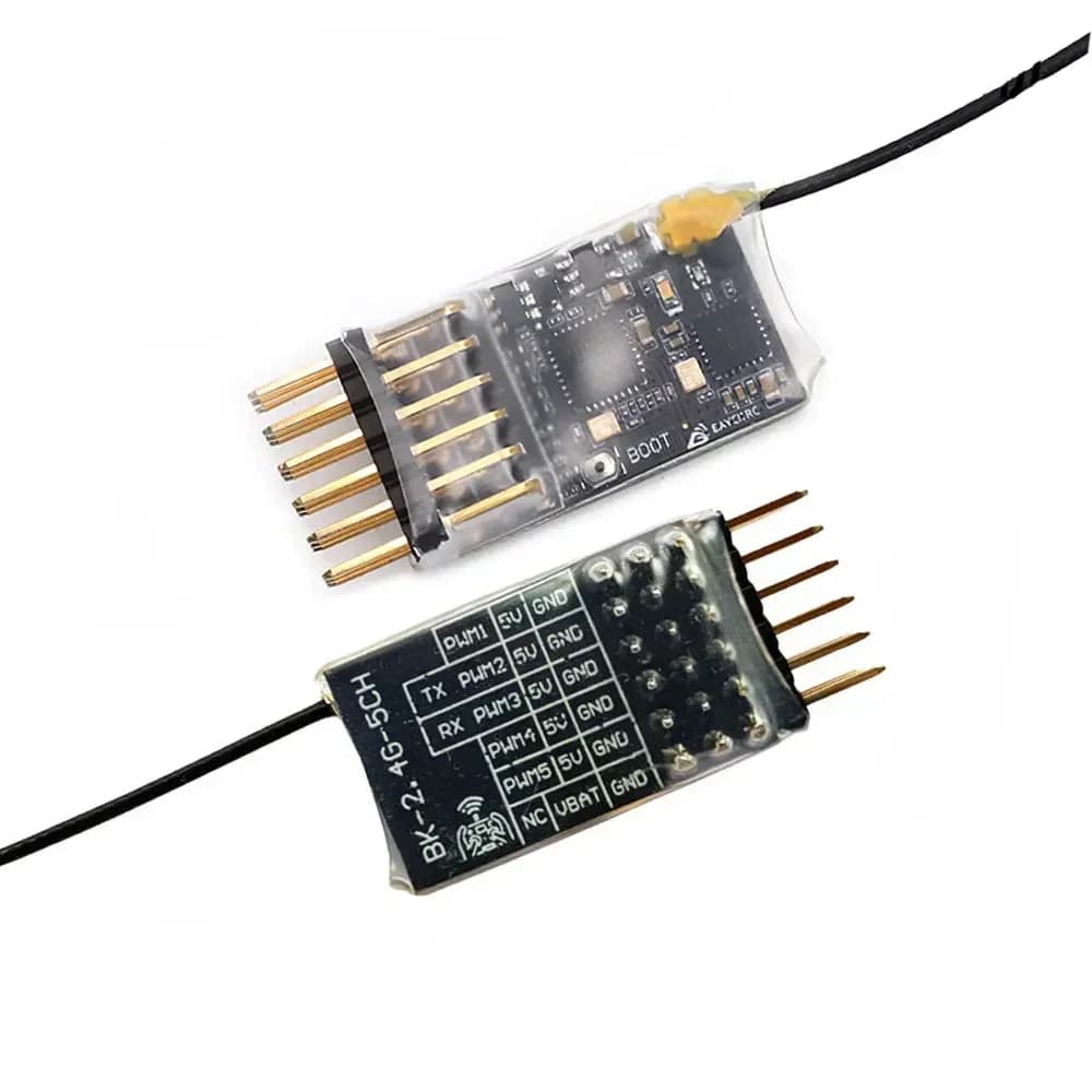 Récepteur PWM 5CH ELRS 2.4G avec antenne en cuivre, Signal Stable longue portée prend en charge ELRS
