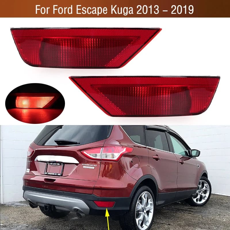 Réflecteur de pare-chocs arrière de voiture, feu Stop, clignotant, pour Ford Escape Kuga 2013 – 2019