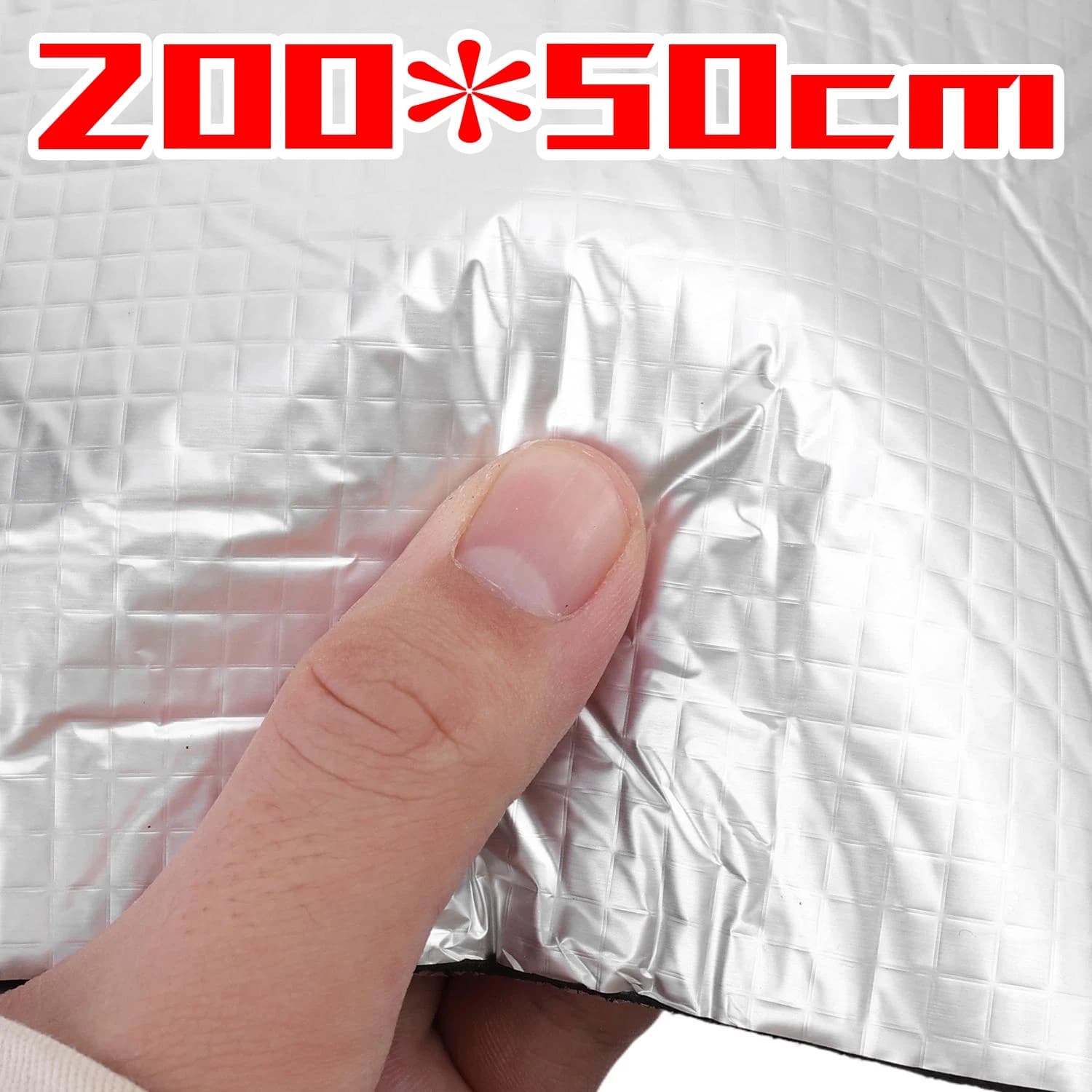 Tapis insonorisant et isolant pour capot, portes et plancher de voiture, en feuille d'aluminium, par