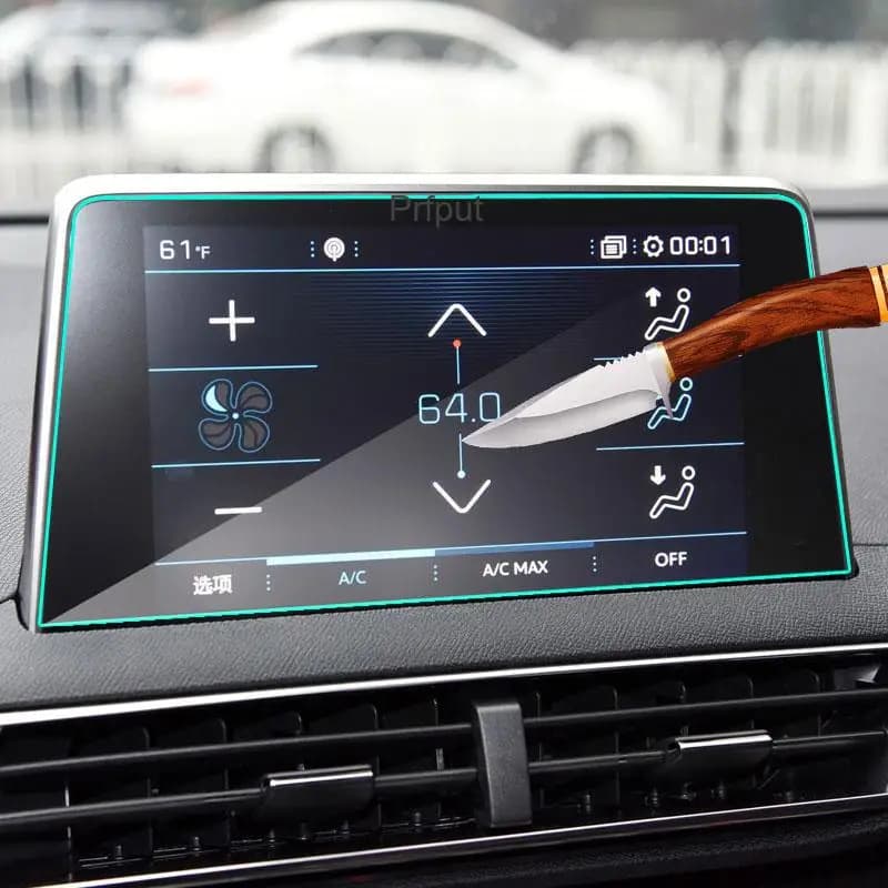 Film de protection d'écran en verre trempé de 8 pouces, pour Peugeot 3008 5008 3008GT 4008 2017 2018