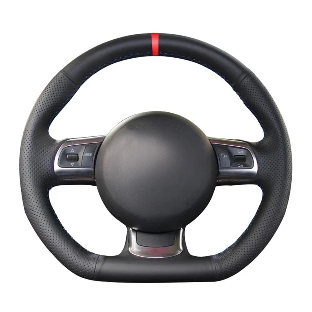 Housse de volant de voiture en cuir artificiel noir antidérapant, pour Audi TT TTS (8J) 2006-2014 A3