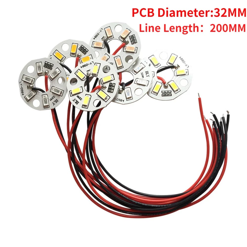 5/10 pièces 3W couleur puce LED perle lumières conseil ampoule ronde Transformation Source de lumièr