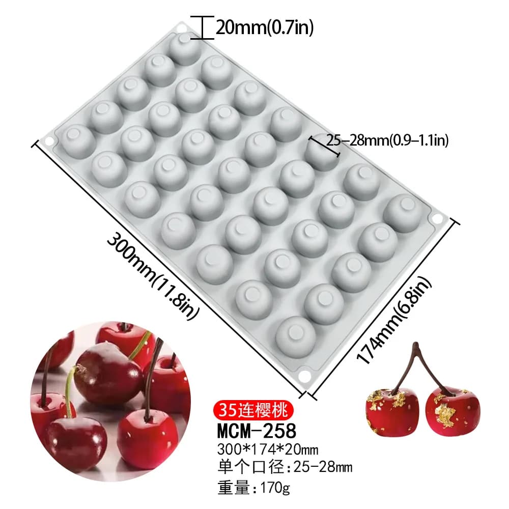Moule à gâteau en silicone à 35 cavités, ustensile de cuisine idéal pour la décoration de desserts a