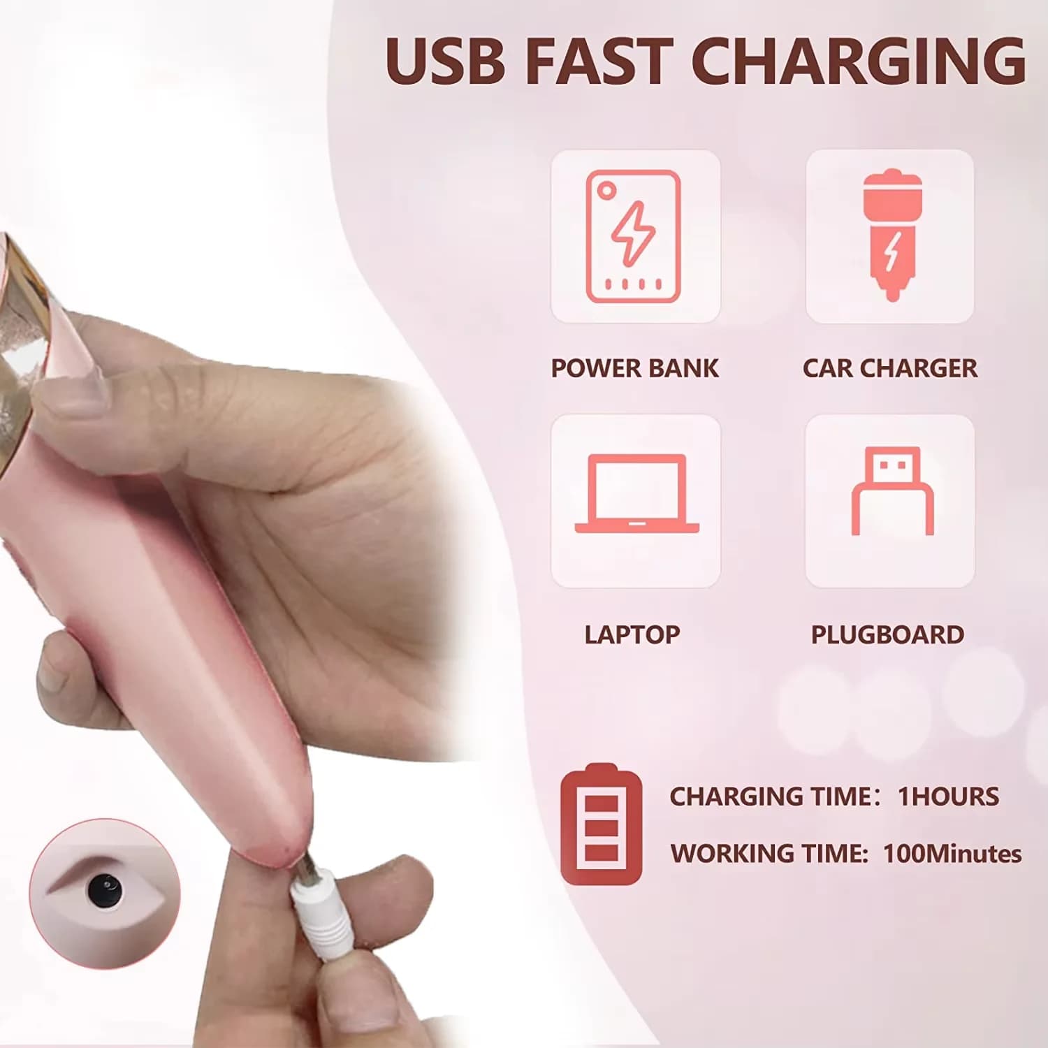 Lime Électrique Rechargeable pour les Pieds, Appareil de Pédicure, Dissolvant de Callosités, Outils 