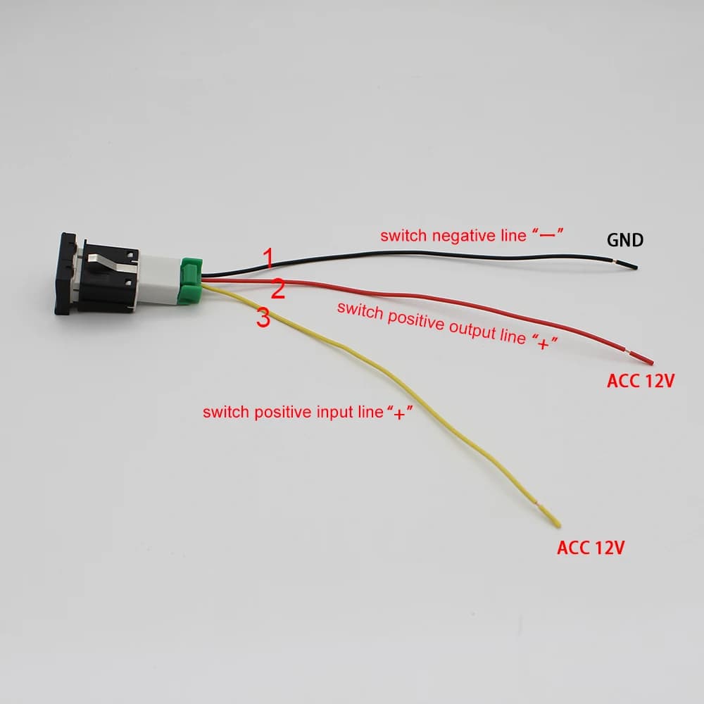 Voiture rouge LED DRL lumière mise hors tension interrupteur bouton poussoir miroir musique Radar in