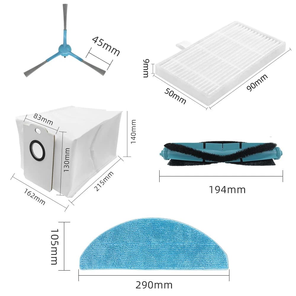Accessoires pour aspirateur Cecotec Conga 7490 Immortal / 8290 Immortal / Kabum Smart 900, pièces de