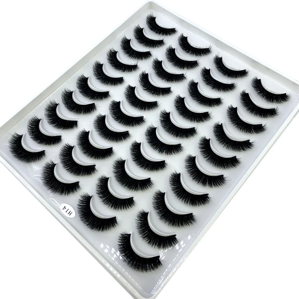 2023 nouveau 20 paires naturel long 3D vison faux cils faux cils kit de maquillage vison cils extens