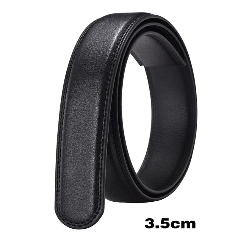 Ceinture en cuir PU pour hommes et femmes, 2.4 2.8 3.0, 3.5 cm de large, sans boucle pour boucle aut