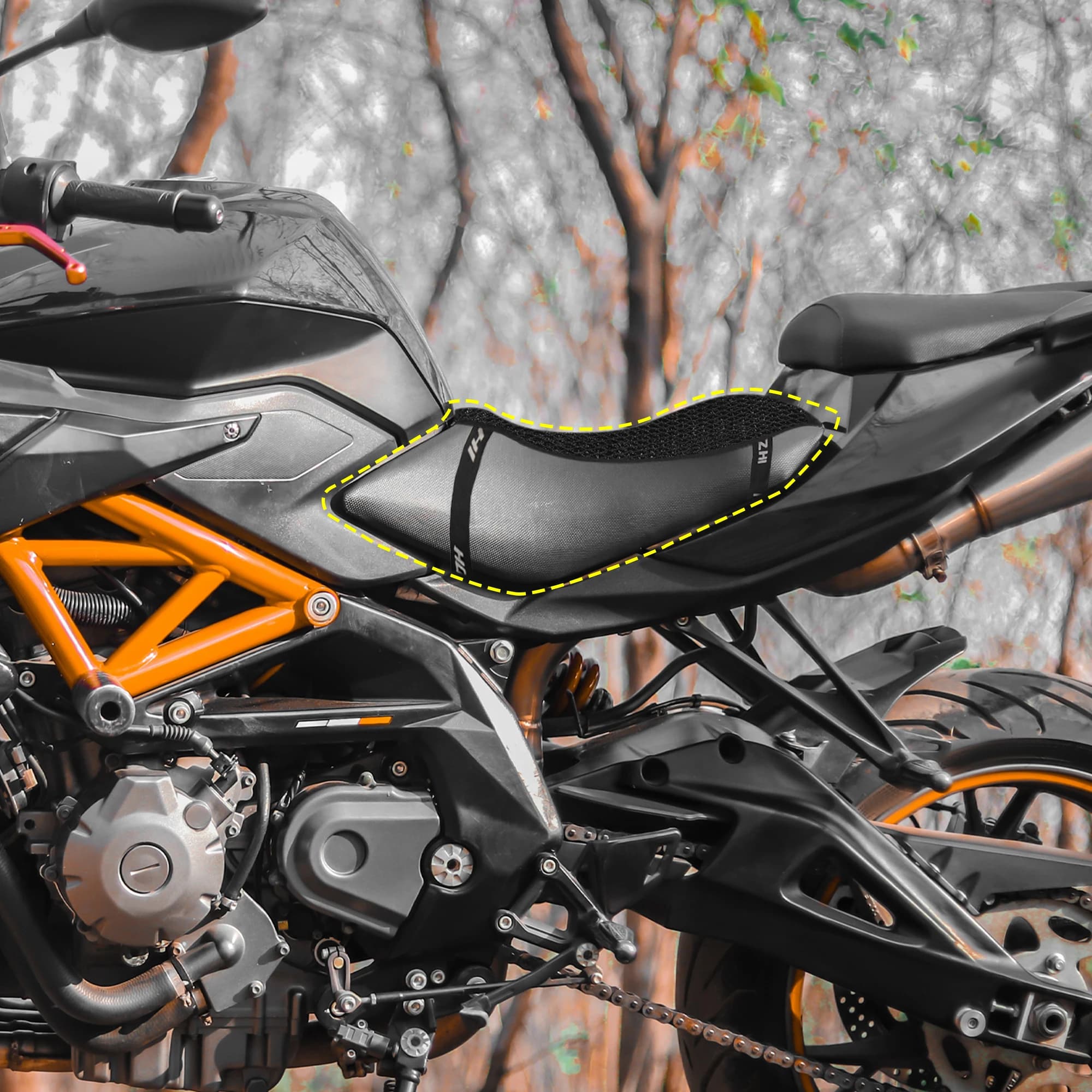 Motoforti – housse de protection en maille 3D S M L XL XS pour siège de moto, coussin de siège de Sc