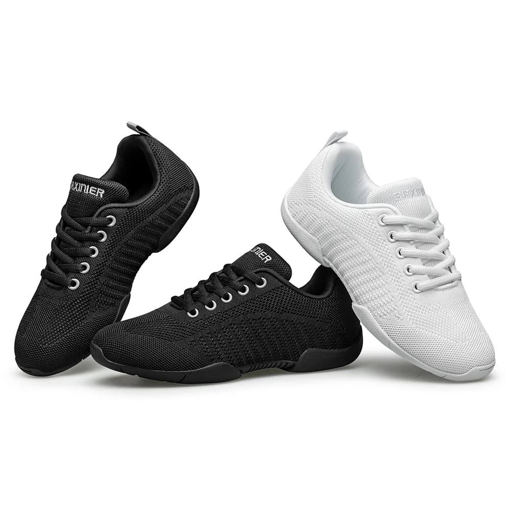 BAXIN16-Girls Cheer Shoes for Women, White Cheerleading Dance Sneakers, Youth Shool, Walking Shoes, 