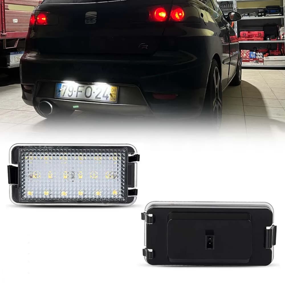 2 pièces sans erreur voiture numéro LED feux de plaque d'immatriculation pour Seat Ibiza 6L ab Arosa