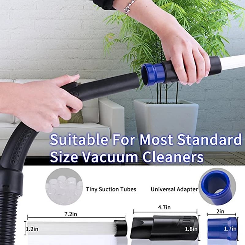 Brosse de nettoyage de paille sous vide multi-tubes, nettoyeur de poussière pour clavier de voiture,