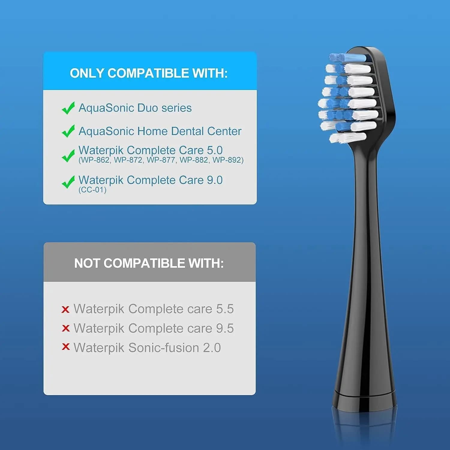 Têtes de brosse de rechange pour Waterpik, soins complets 5.0/9.0, têtes de brosse à dents électriqu