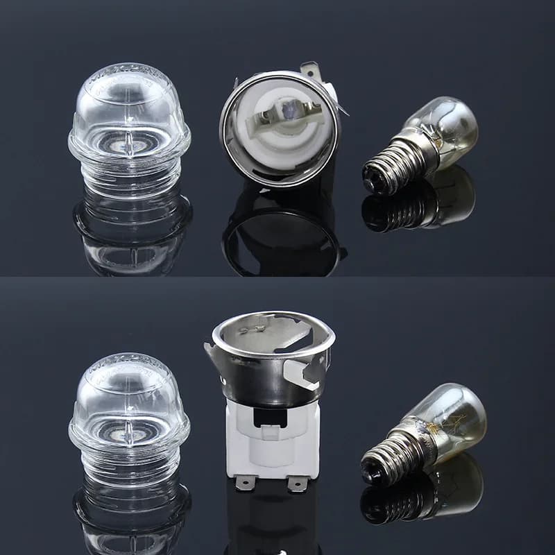 Support de lampe de four haute température E14 25W, avec Base ronde, couvercle en verre, éclairage d